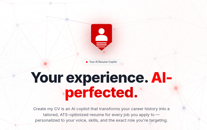 Create My CV product preview