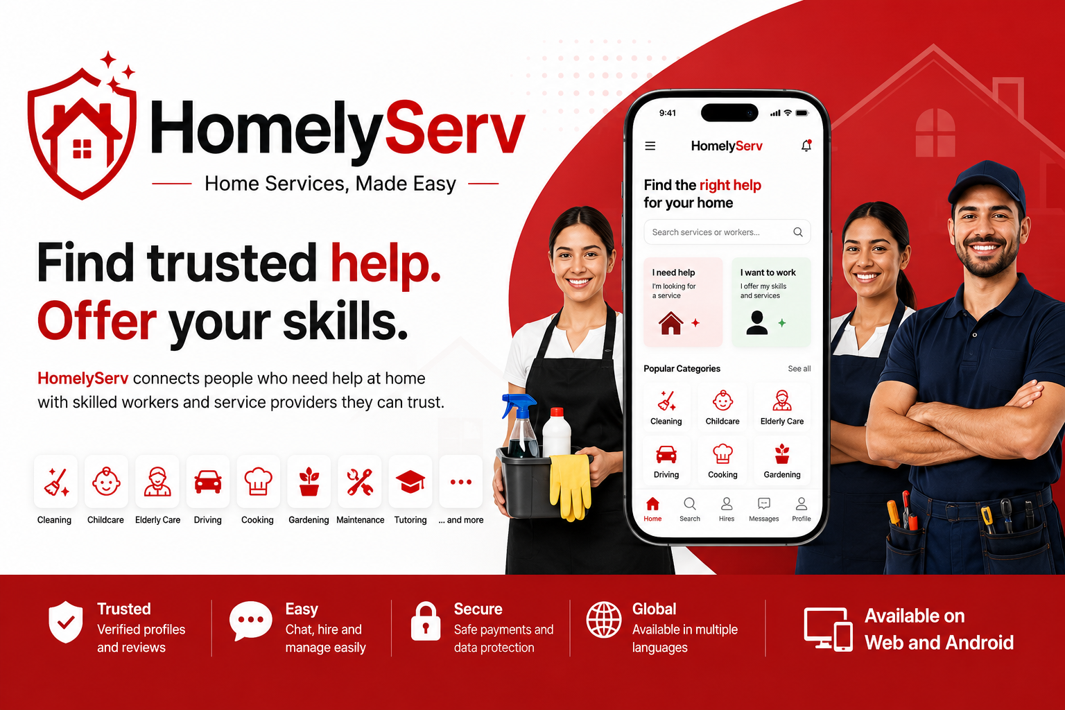 HomelyServ product preview